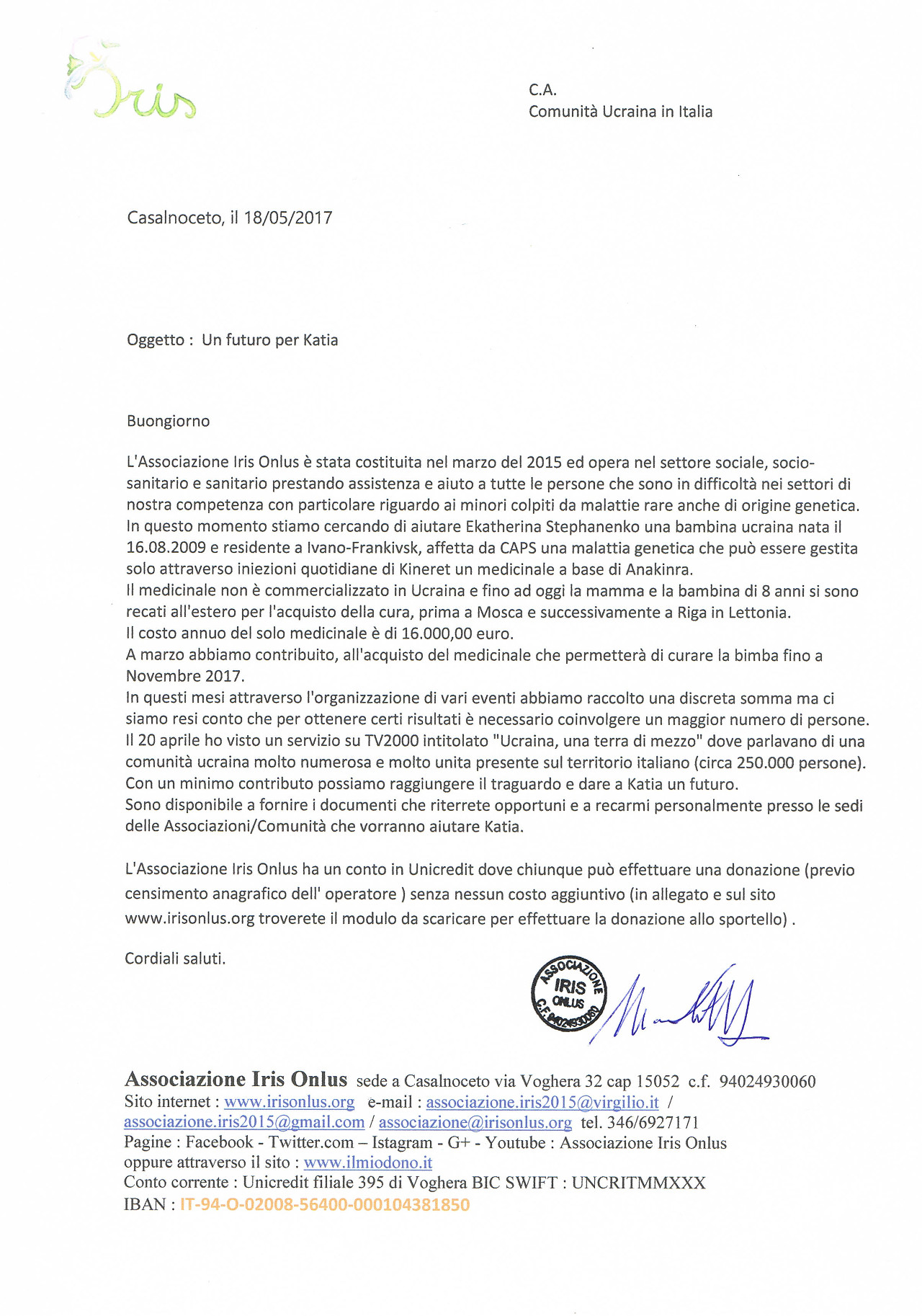 lettera IRIS
